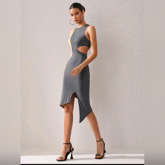 Shein Asymmetrical Sleeveless Dress with Hollow Out - Picture 6 of 9